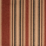 Striped flatweave runner in red brown and cream 