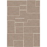 Rug with geometric pattern on a white background