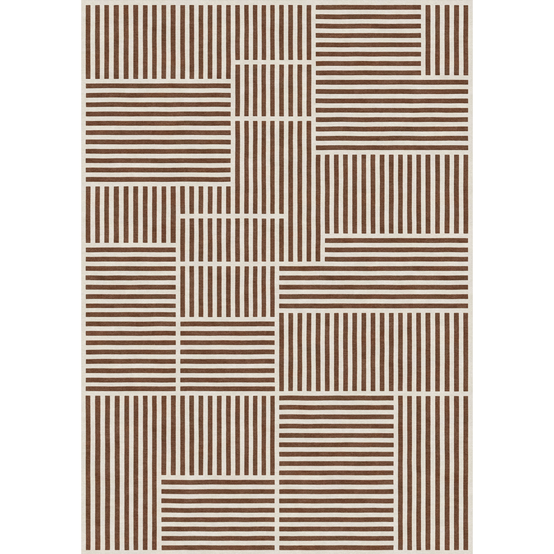 Rug with geometric pattern on a white background