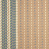 Striped flatweave runner in tan and blue