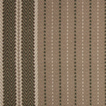 Striped flatweave runner in tan and brown