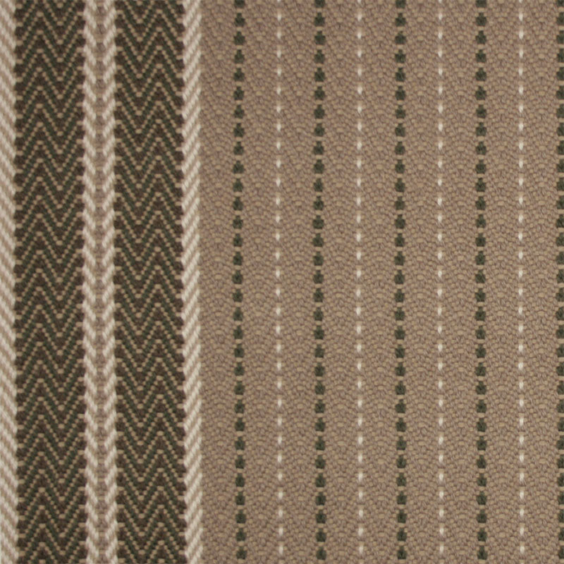 Striped flatweave runner in tan and brown