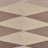 Patterned  rug with brown and beige triangles