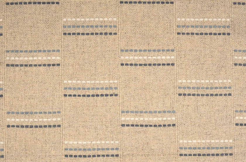 Broadloom carpet swatch stripe design in blue