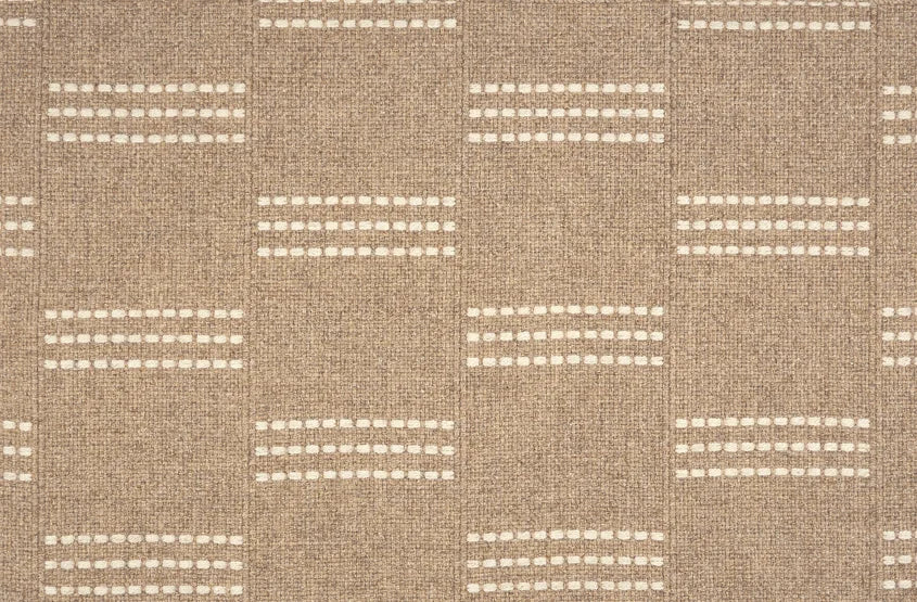 Broadloom carpet swatch stripe design in tan