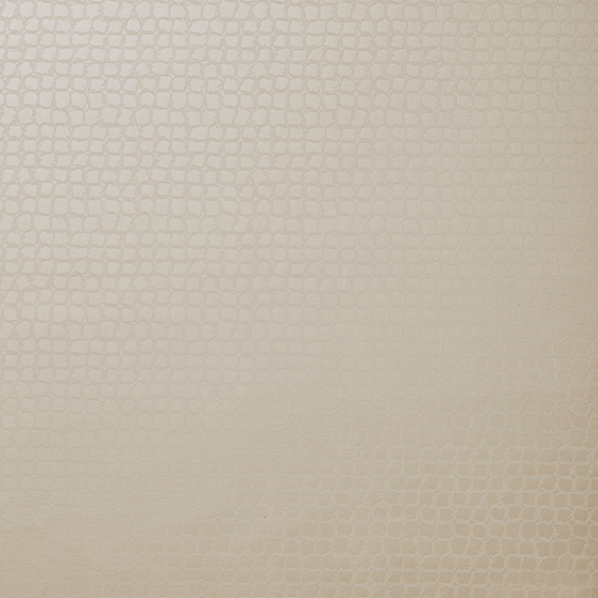 Detail of wallpaper in an abstract grid print in cream.