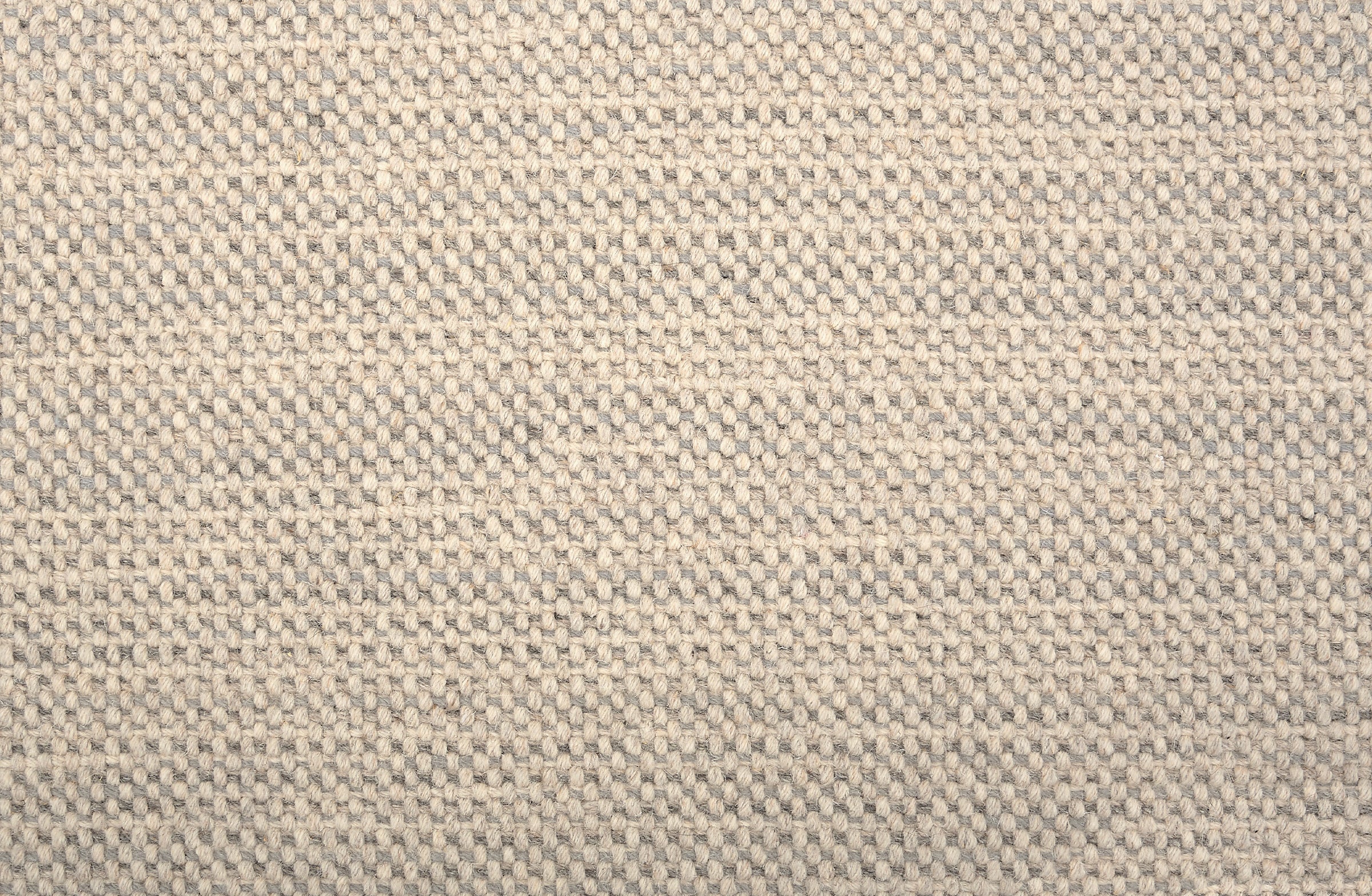 Broadloom carpet in a textural strie stripe in oatmeal and taupe grey accents.