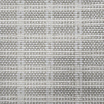 Broadloom carpet in slim plaid pattern in cream and ecru.