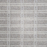 Broadloom carpet in slim plaid pattern in cream and pale grey.
