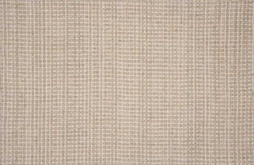 Broadloom carpet swatch in a striped pattern in a cream neutral design