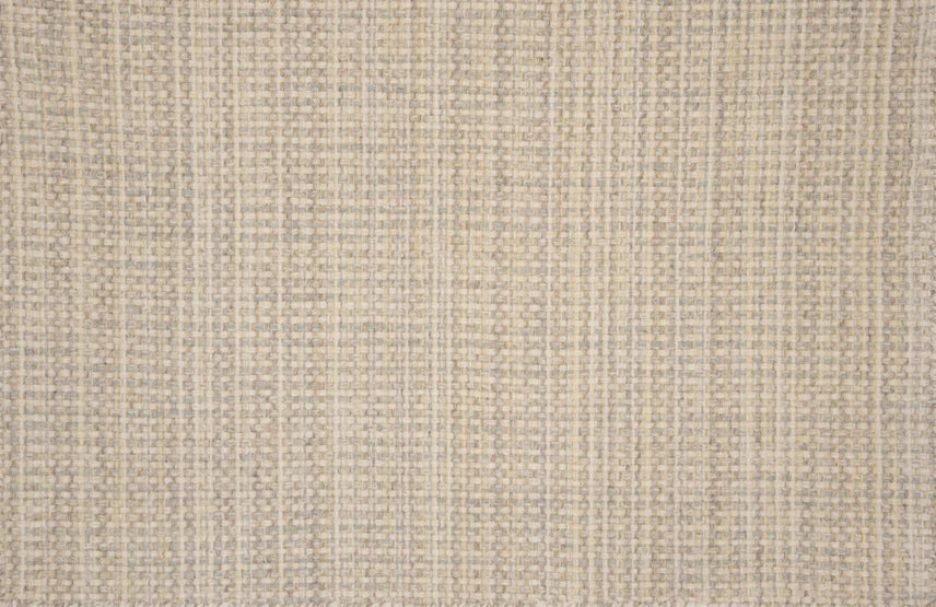 Broadloom carpet swatch in a striped pattern in a cream grey design