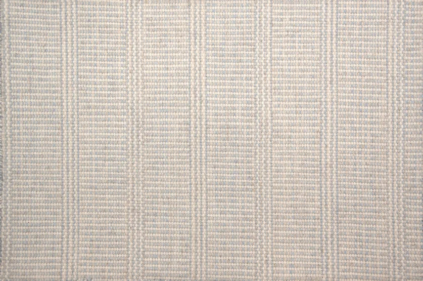 Broadloom carpet swatch in a striped pattern in a light slate design