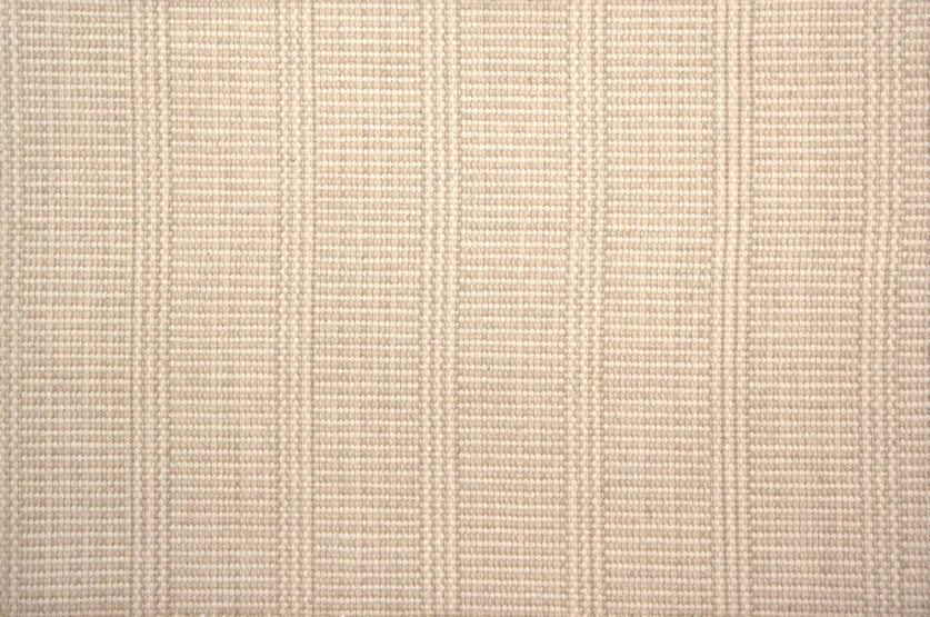 Broadloom carpet swatch in a striped pattern in a yellow cream design