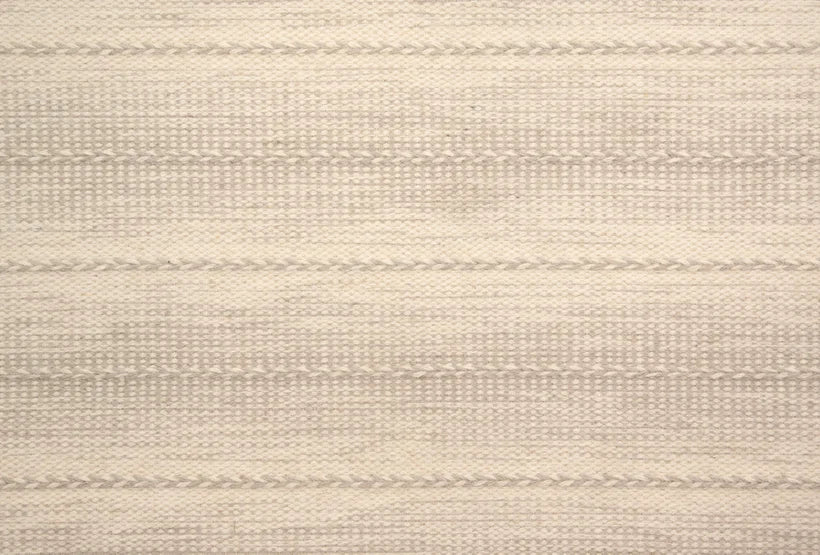 Broadloom carpet swatch in a striped pattern in a light grey design