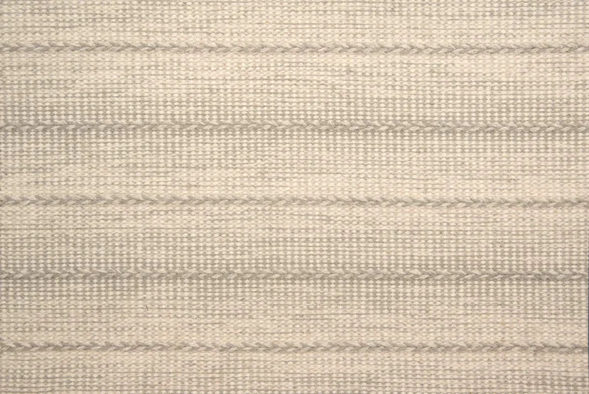 Broadloom carpet swatch in a striped pattern in a grey design