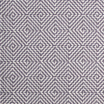 Diamond geometric flatweave runner in taupe grey