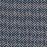 Diamond geometric flatweave runner in blue