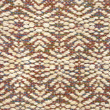 Handwoven rug detail in a contemporary design in multi color