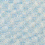 Detail of woven fabric yardage in textured cream and light blue.