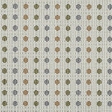 Patterned fabric with small geometric shapes on a neutral background