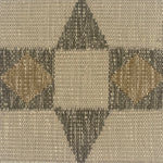 Textured carpet pattern with geometric shapes in brown and beige tones