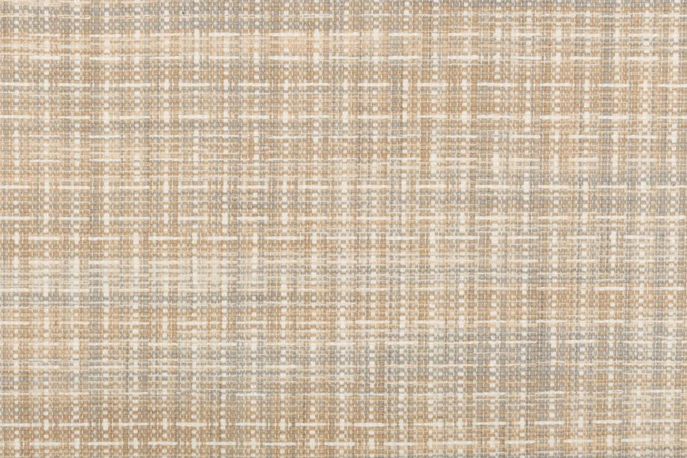 Textured broadloom carpet in taupe.