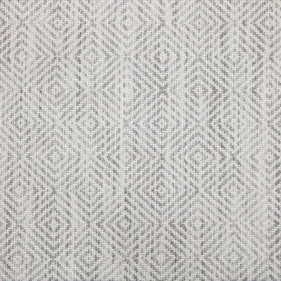 Broadloom carpet swatch in a geometric pattern in a medium grey design