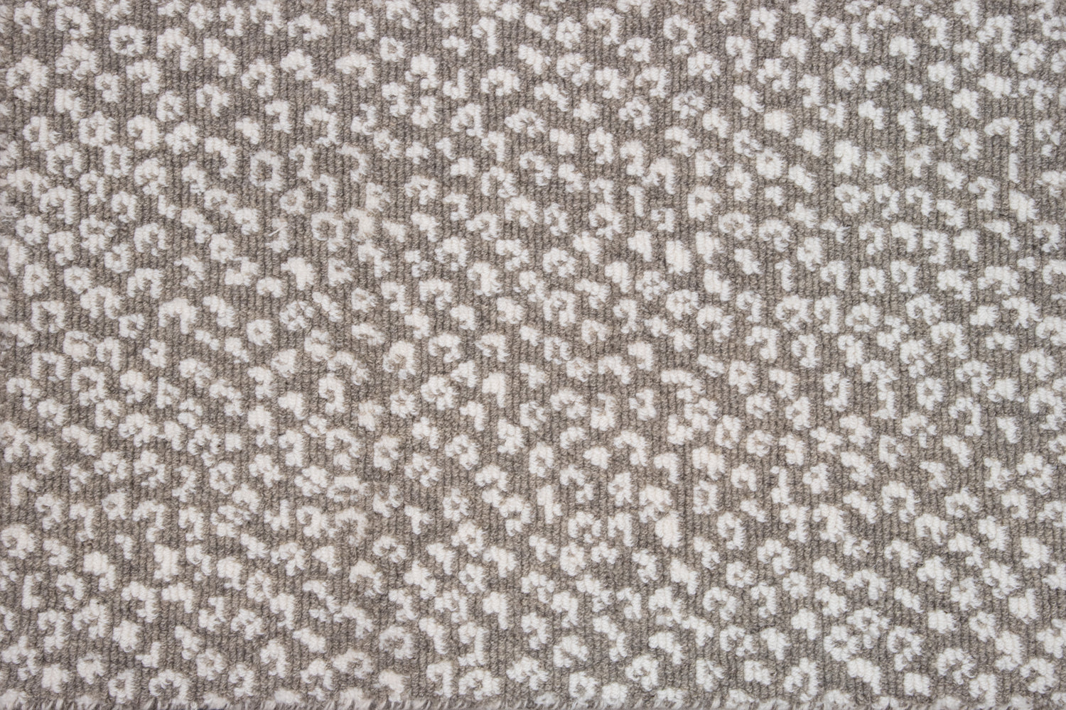 Broadloom carpet swatch textured design in light grey