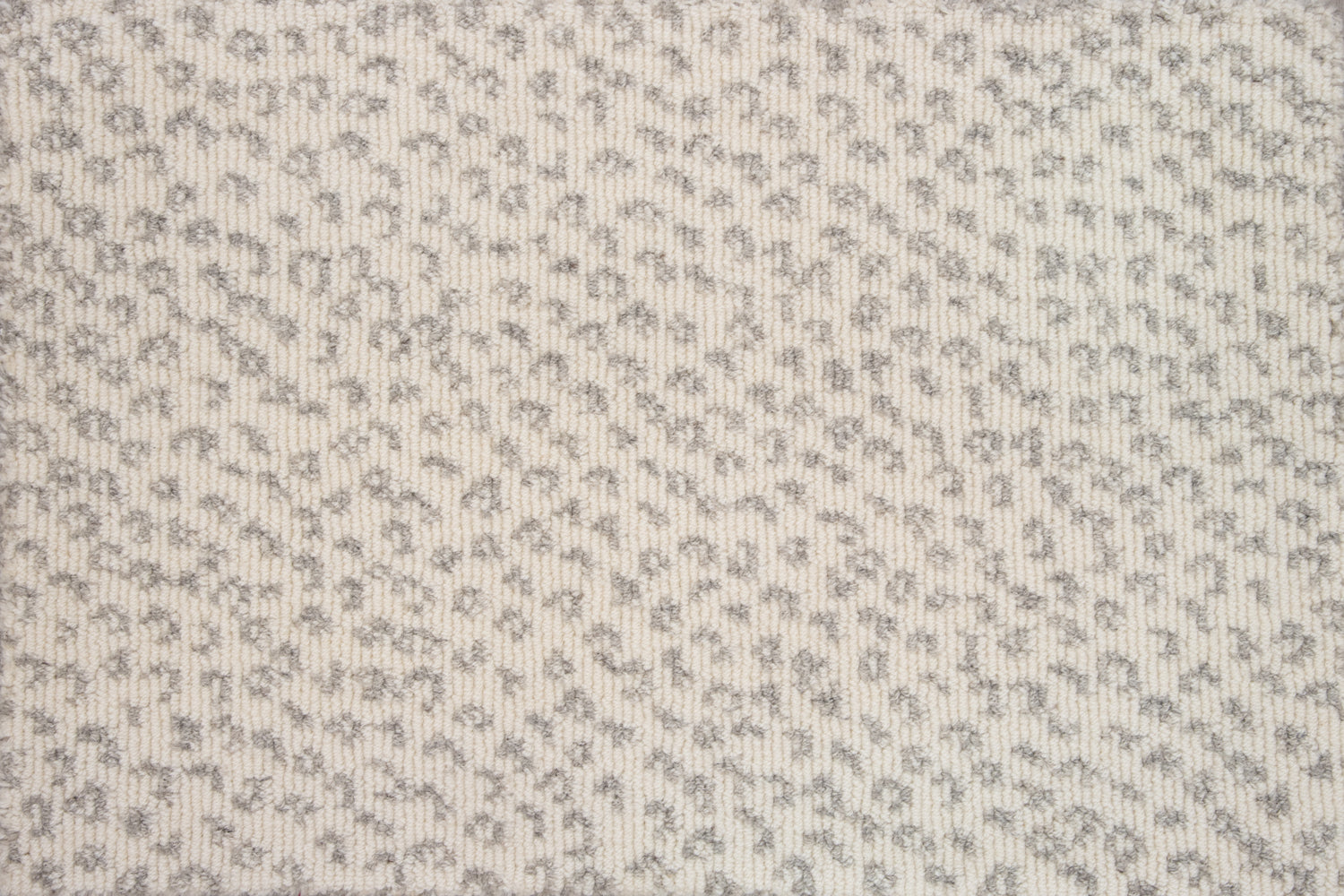 Broadloom carpet swatch textured design in white light grey 