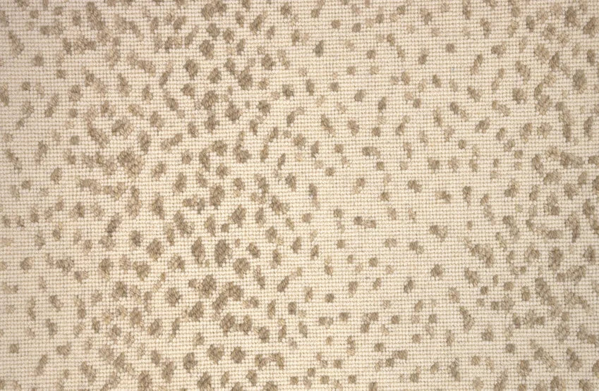 Broadloom carpet swatch spots design in ivory grey