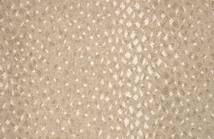 Broadloom carpet swatch spots design in cream