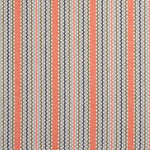 Striped flatweave runner in orange and grey