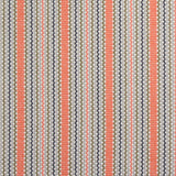 Striped flatweave runner in orange and grey