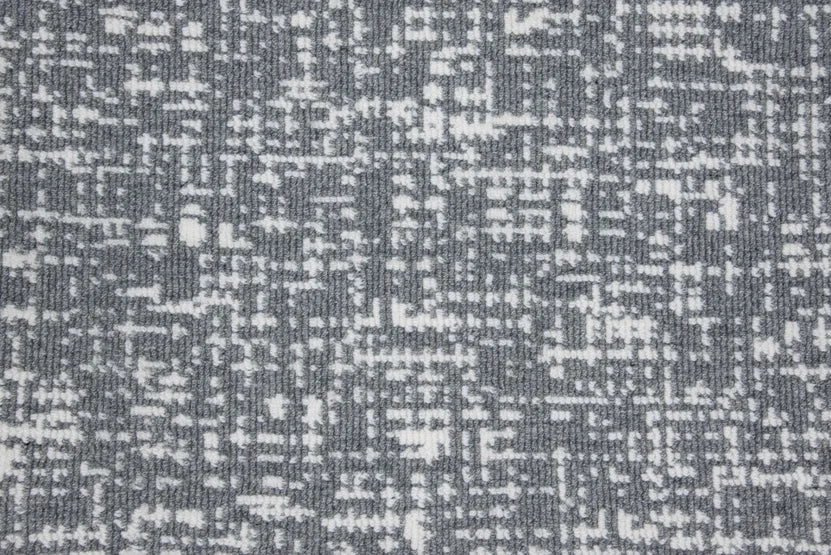 Broadloom carpet swatch textured design in dark grey