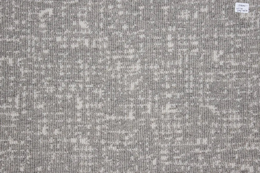 Broadloom carpet swatch textured design in grey