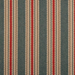 Striped flatweave runner in green yellow and tan