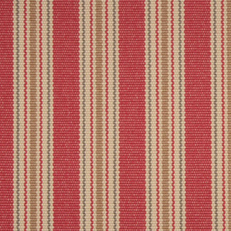 Striped flatweave runner in red and tan