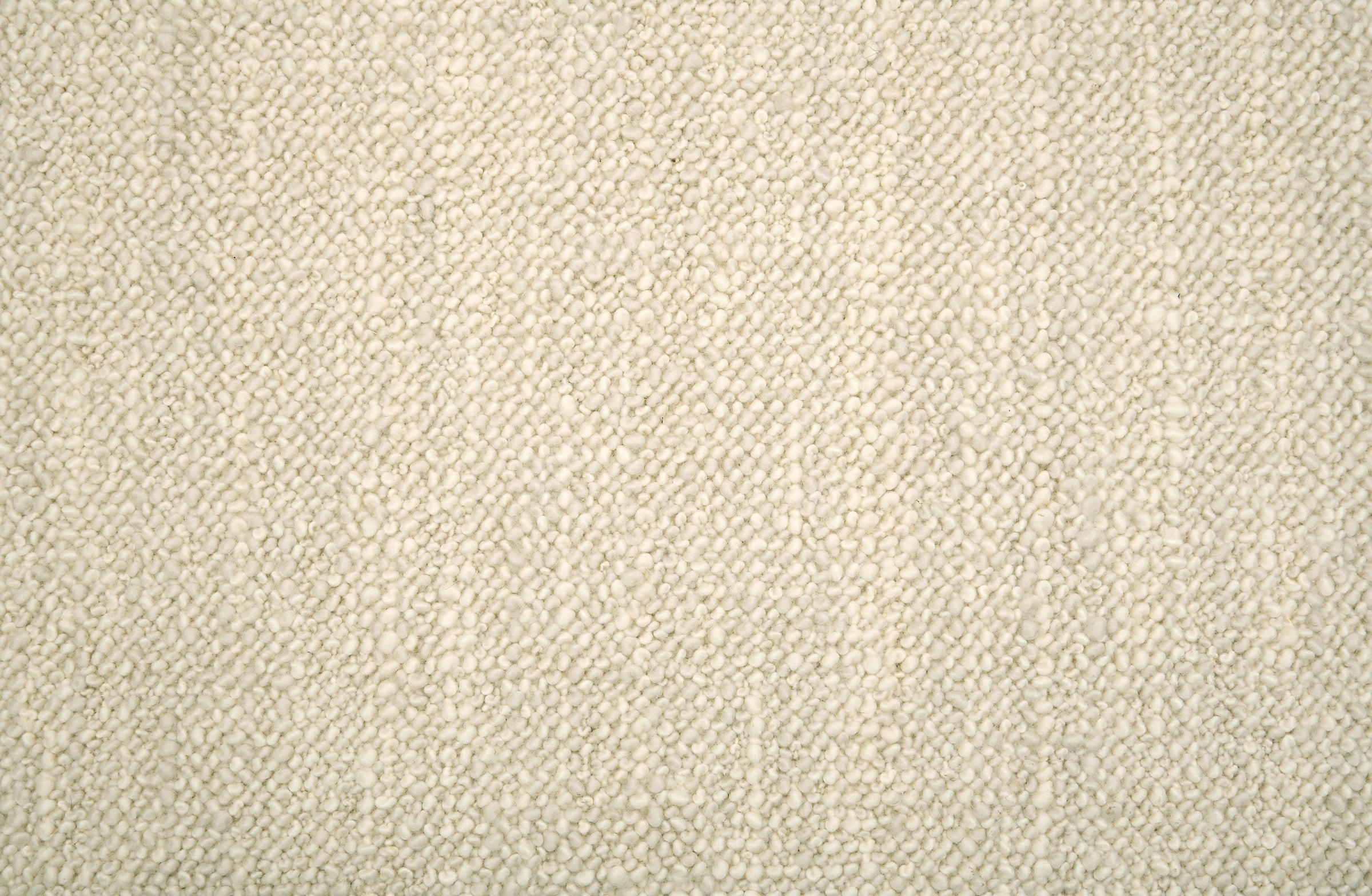 Textured loop carpet in cream.