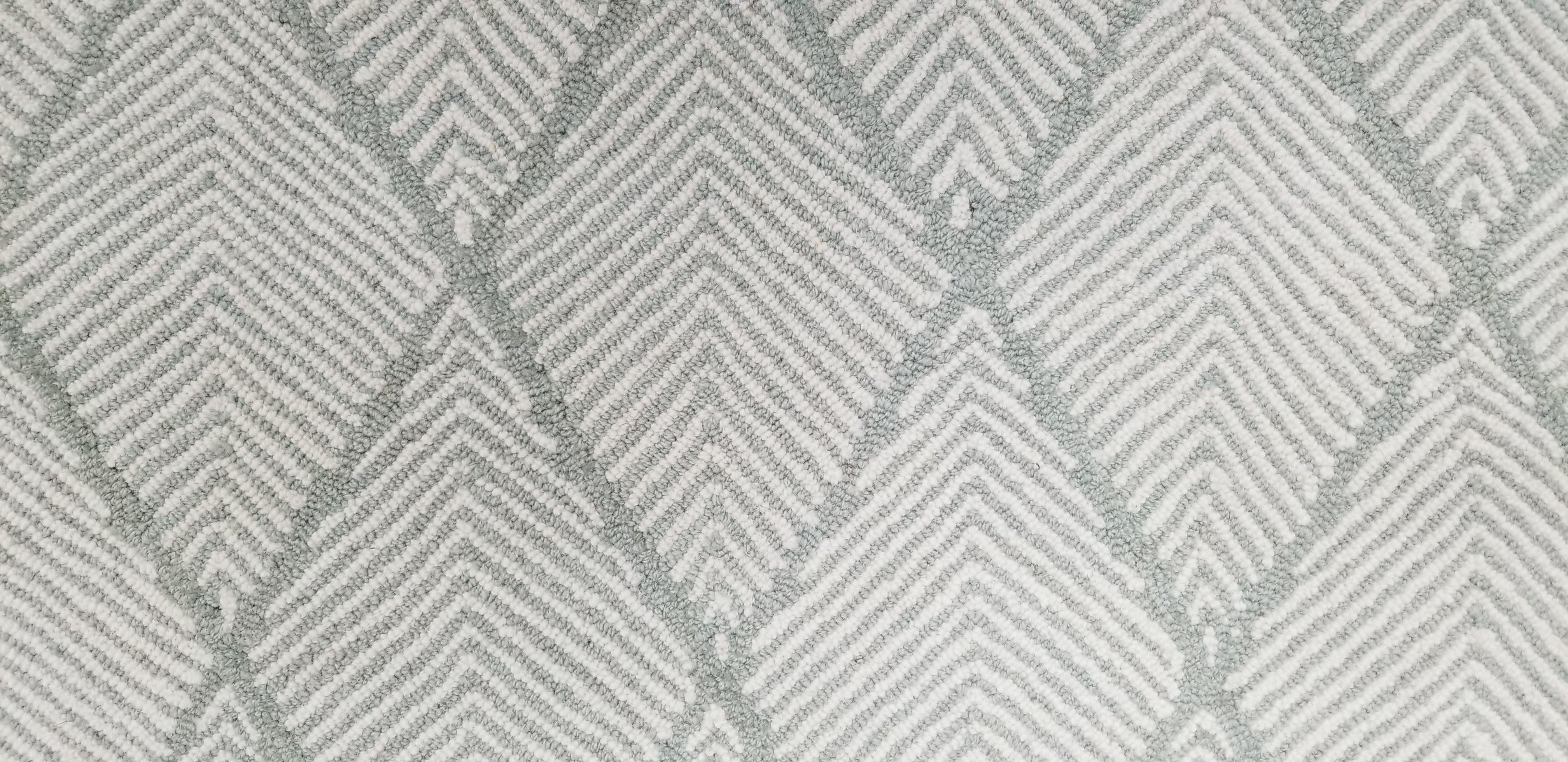 Berlin rug in diamond design in mint