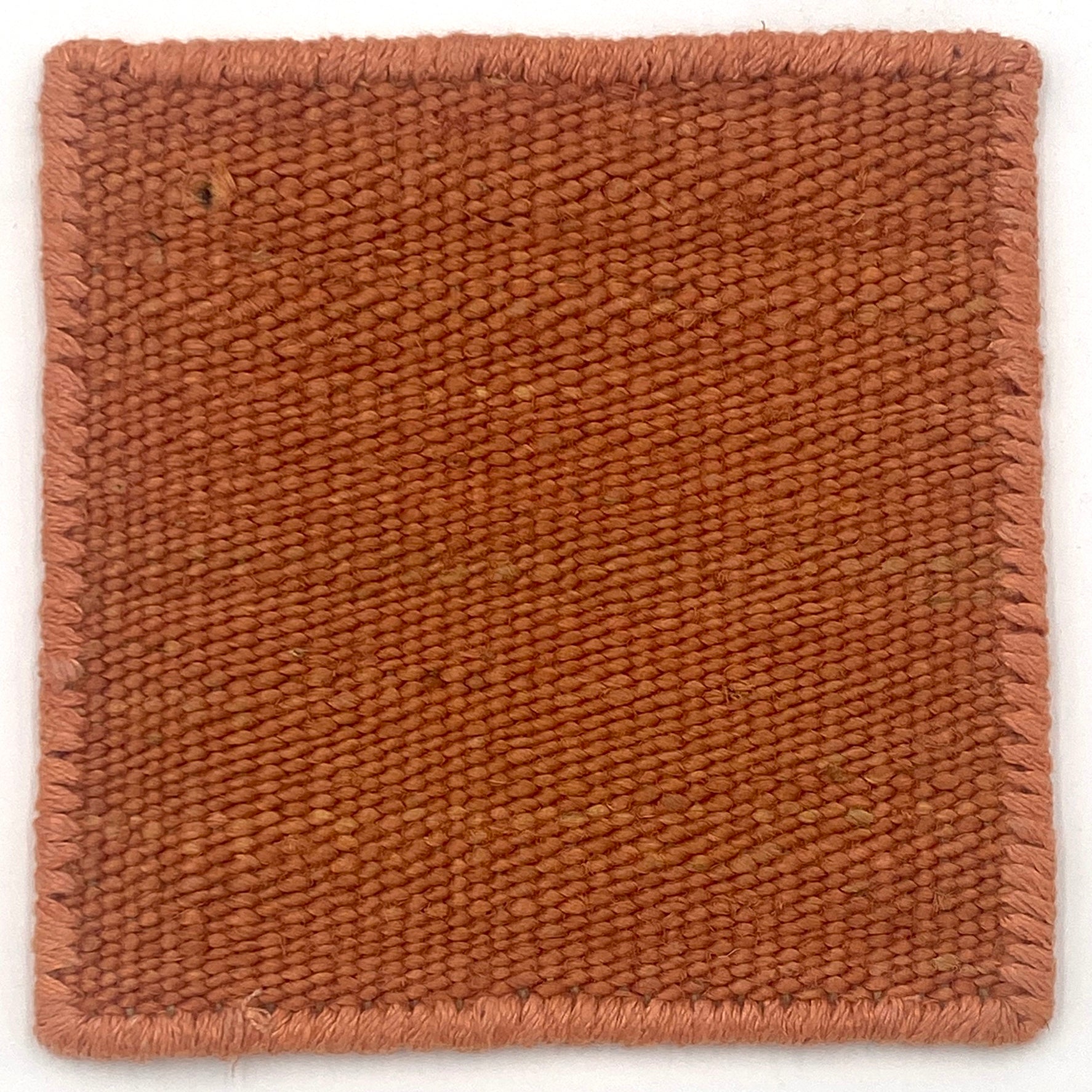Flatweave dhurrie sample in orange