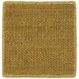 Textured yellow square rug sample on a white background