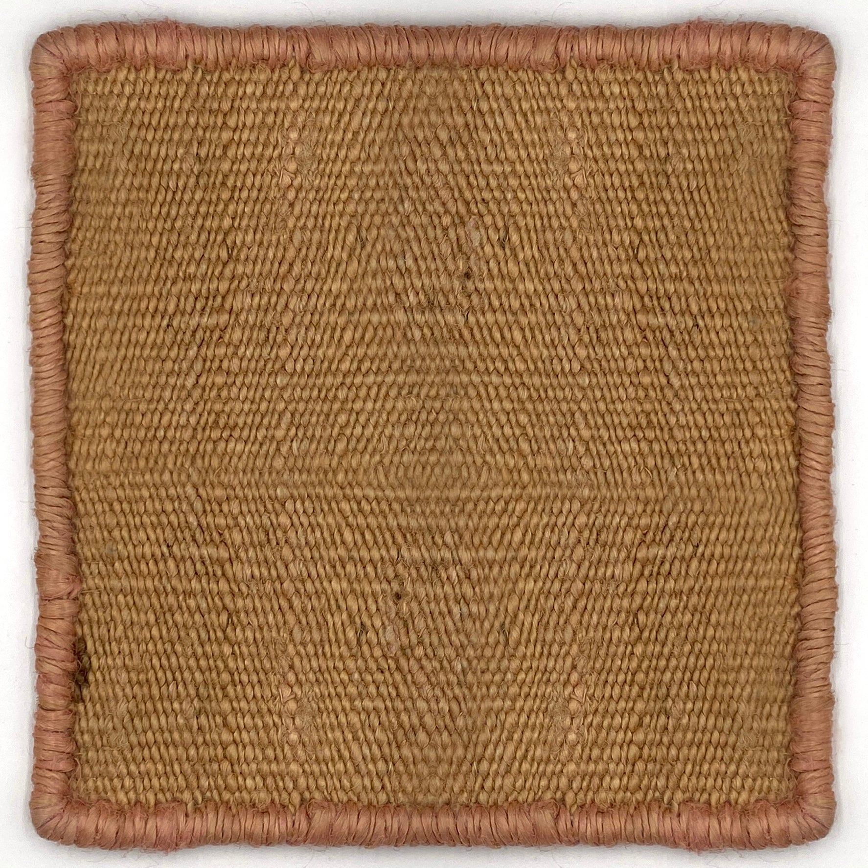 Flatweave dhurrie sample in clay pink