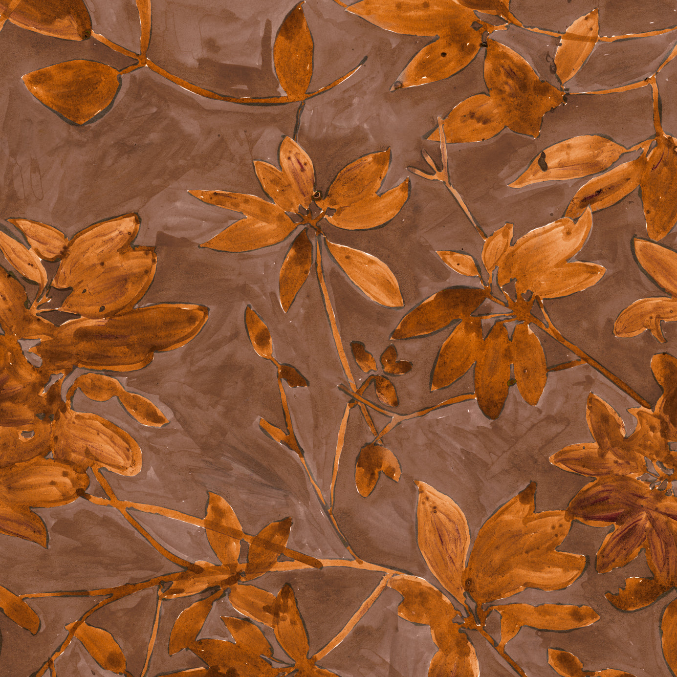 Brown floral pattern on a brown background