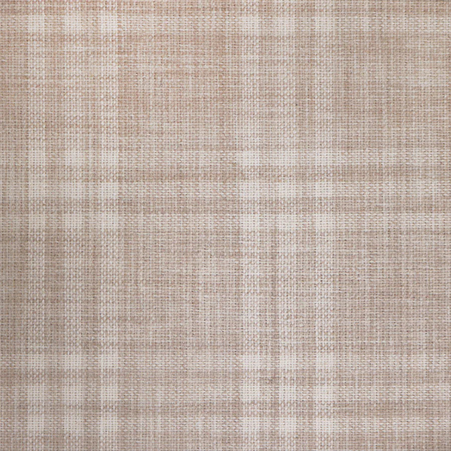 Broadloom carpet swatch in a plaid pattern in a light tan design