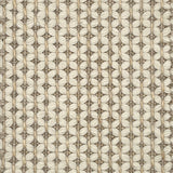 Textured flatweave carpet with a grid-like design in neutral colors.