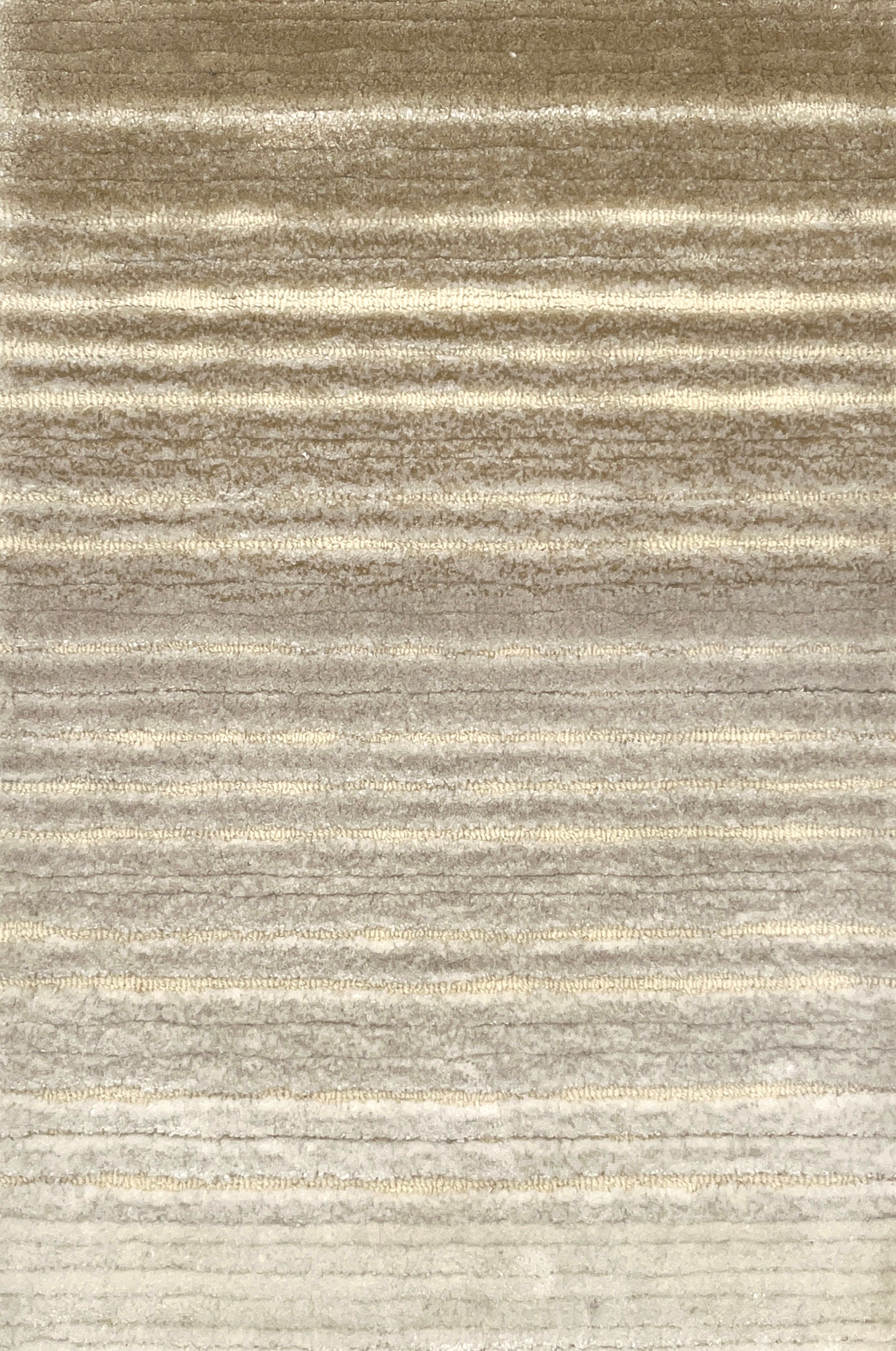 Textured rug with ombré stripes in beige and brown tones