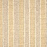 Broadloom carpet in cream and yellow stripes.