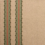 Striped flatweave runner in tan green and red 