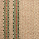 Striped flatweave runner in tan green and red 