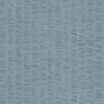 Detail of wallpaper in a small-scale checked pattern in shades of blue.